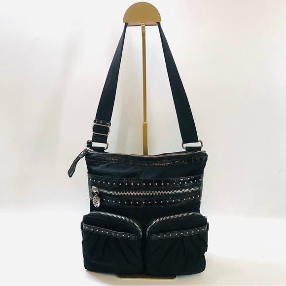 Brighton Black and Brown Crossbody Bag - Picture 1 of 16
